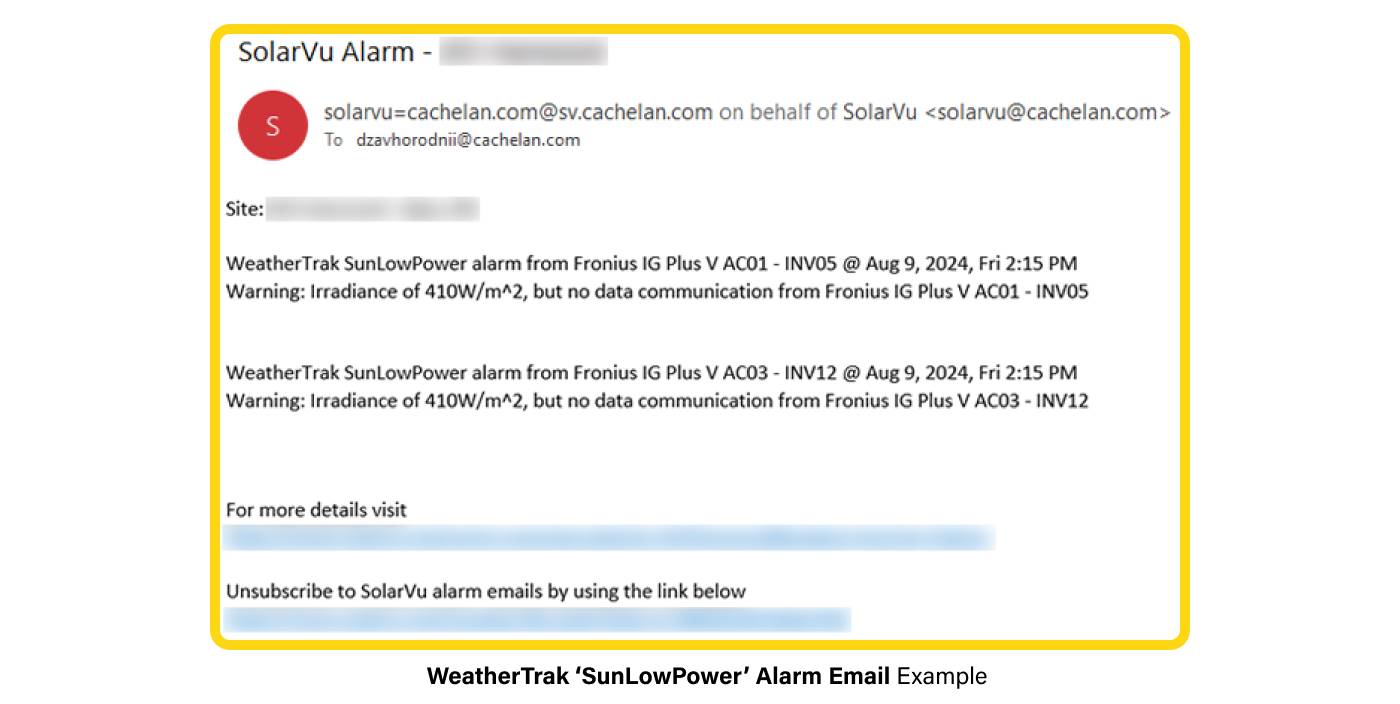 SunLowPower Alarm Example